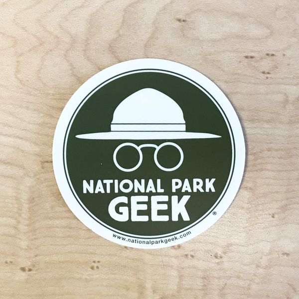 National Park Geek Logo Green Sticker