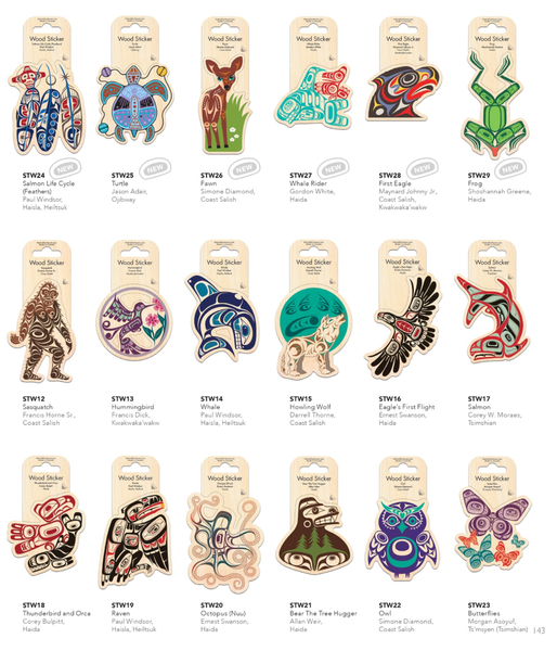 Native Northwest Wood Stickers - PLU 23339