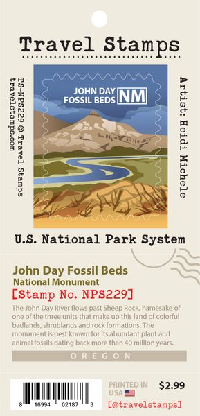Travel Stamp - John Day Fossil Beds NM