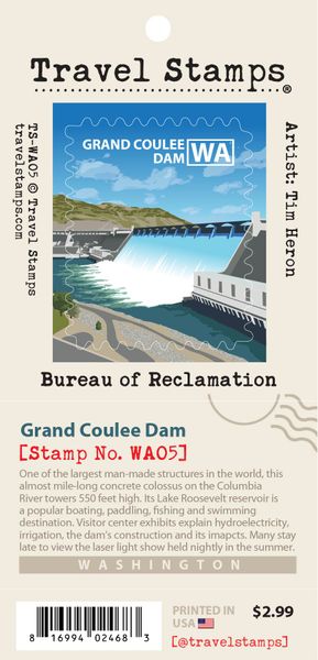 Travel Stamp - Grand Coulee Dam