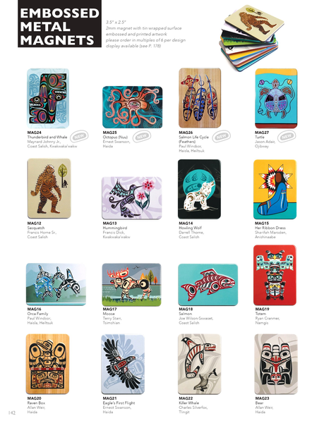 Native Northwest Embossed Metal Magnets