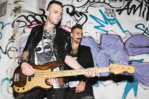 Punk rockers at the club by simonfor Stocksy United