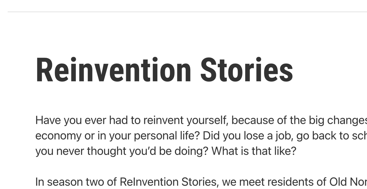 Reinvention Stories