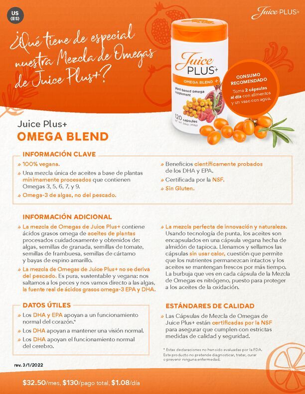 Hoja de Hechos - Cápsulas Omega