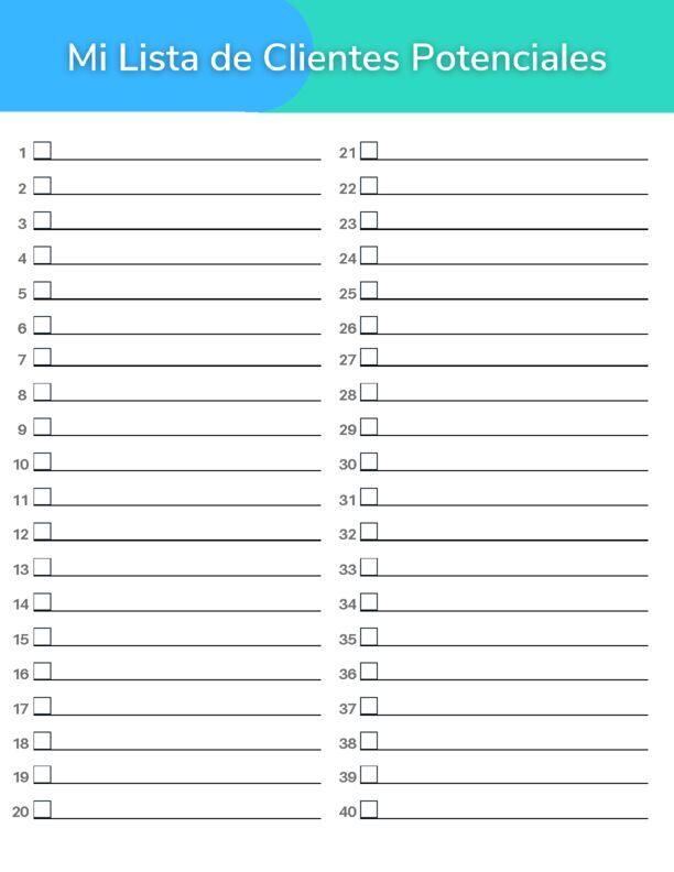 Mi Lista de Clientes Potenciales