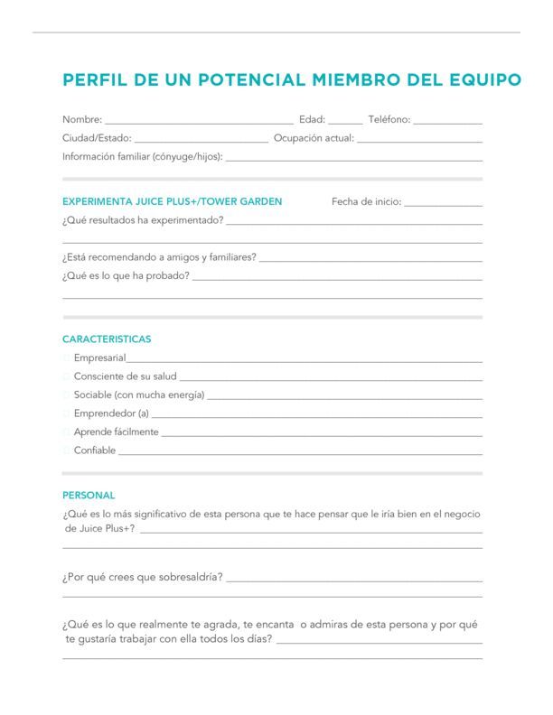 Perfil de Miembro de Equipo
