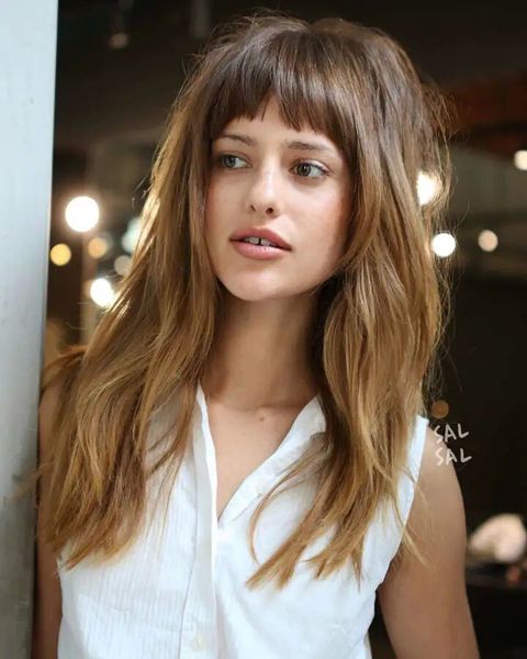 Melena con flequillo