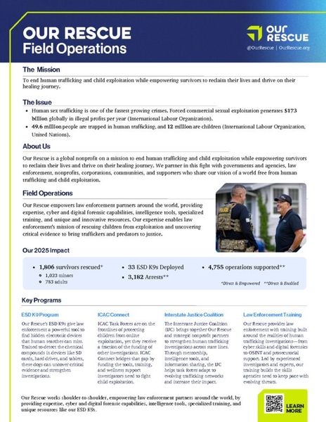 Our Rescue - OneSheet_FieldOps