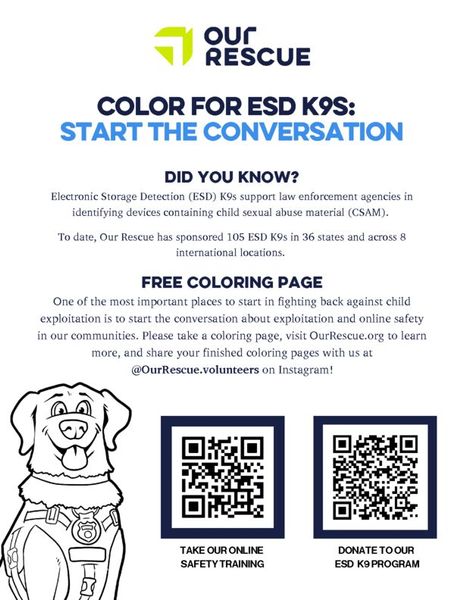 ESD K9 Coloring Page 1