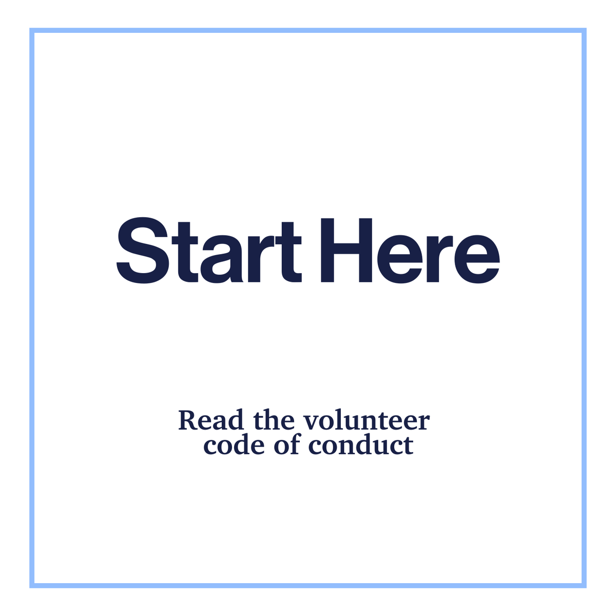 Volunteer Code of Conduct