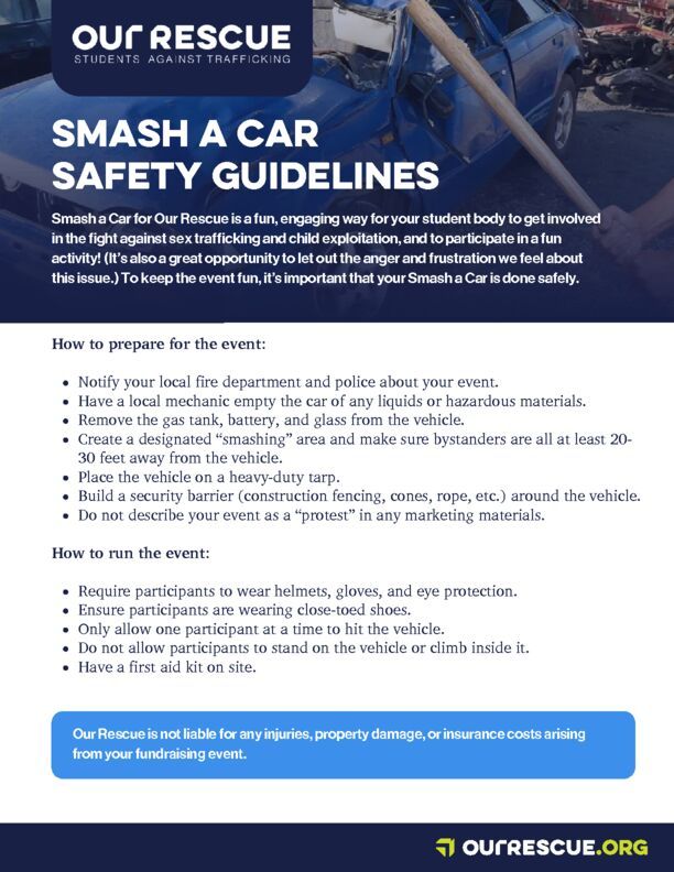 Smash a Car Safety Guidelines