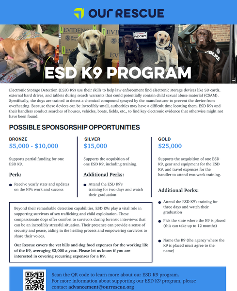 ESD K9 Sponsorship