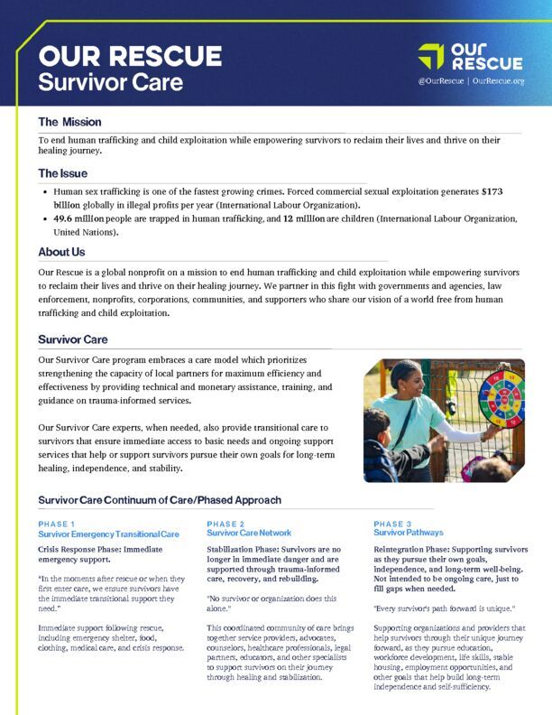 Our Rescue - One Sheet_SurvivorCare