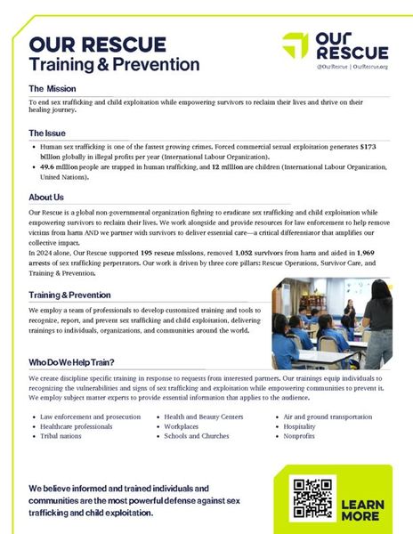 Training & Prevention Info Sheet