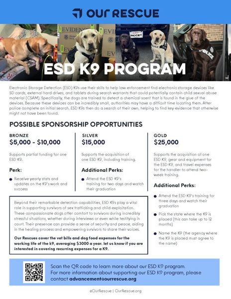 ESD K9 Sponsorship