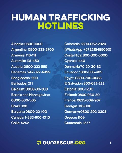 Human Trafficking Hotlines