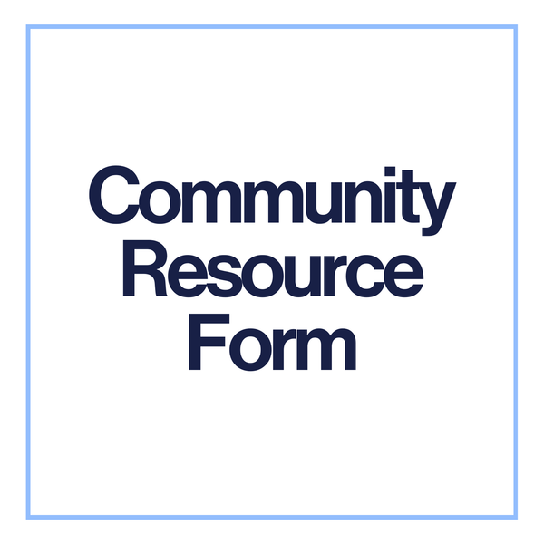 Community Resource Form