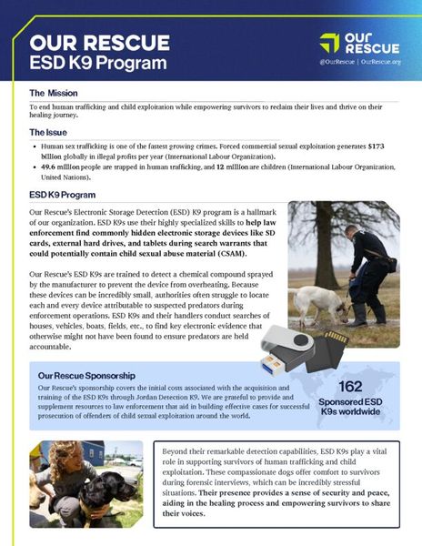 Our Rescue - ESDk9s - One Sheet Master