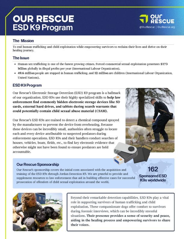 Our Rescue - ESDk9s - One Sheet Master