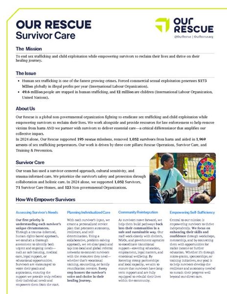 Survivor Care Info Sheet