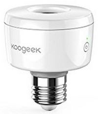 Koogeek Wi-Fi Smart Socket E26 Light Bulb Adapter Works with Apple HomeKit ( Siri Voice Control, Ho…