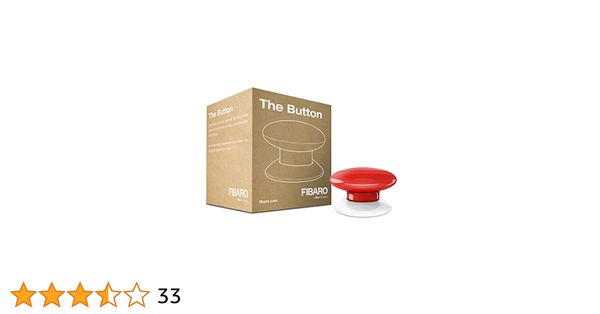 FIBARO The Button Z-Wave Plus FGPB-101-3 Régulateur de scène Rouge : Amazon.ca: Outils et Bricola…
