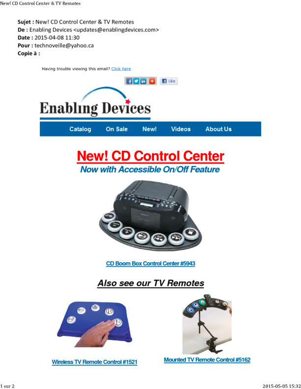 New! CD Control Center  TV Remotes