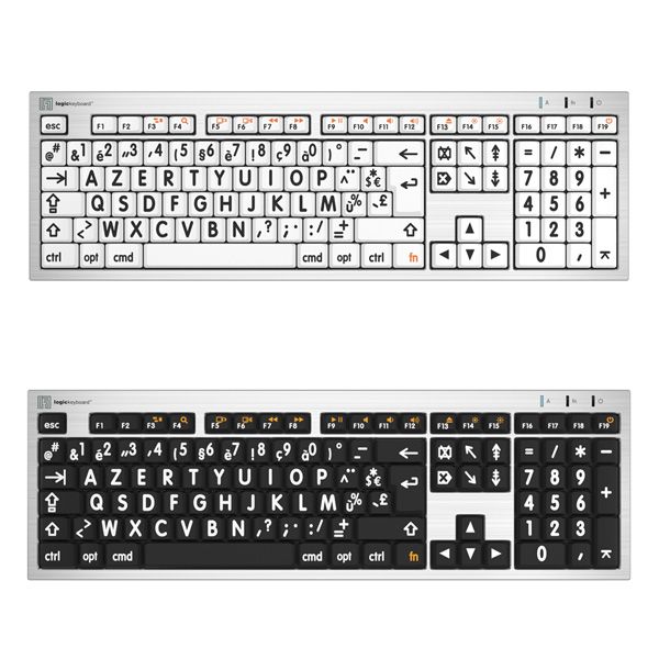 Clavier Grands Caractères ALBA Mac Large Print pour malvoyant