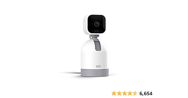 Blink Mini Indoor Pan-Tilt Camera in White | Amazon