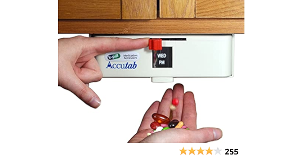 Amazon.com: e-Pill Accutab Weekly Pill Dispenser - Large Capacity, 3 Times Daily Pill Organizer : H…