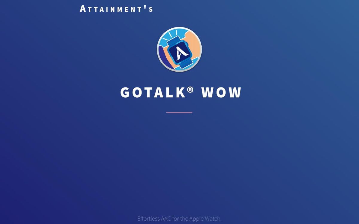 Attainment's GoTalk® WOW