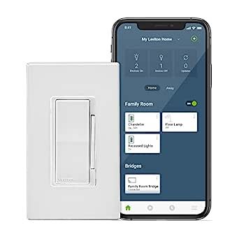 Leviton DN6HD-2RW Decora Smart No-Neutral 600W Dimmer, Requires MLWSB Wi-Fi Bridge to Work with My …