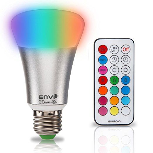 EnviPlus-LED RGBW LED Bulb RGBWW with Remote Control 2-in-1 10 Watts Color Changing LED Bulb One Bu…