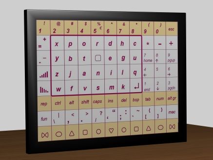 Lucy : clavier accessible par un pointeur laser