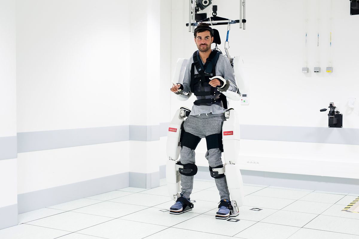 Mind-Controlled 'Exoskeleton' Restores Movement to Totally Paralyzed Man - WebMD