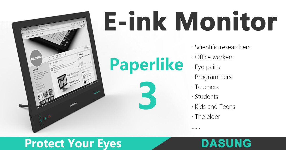 Paperlike 3 : A Smart E-ink Monitor Save Your Eyes | Indiegogo - [https://www.indiegogo.com/project…