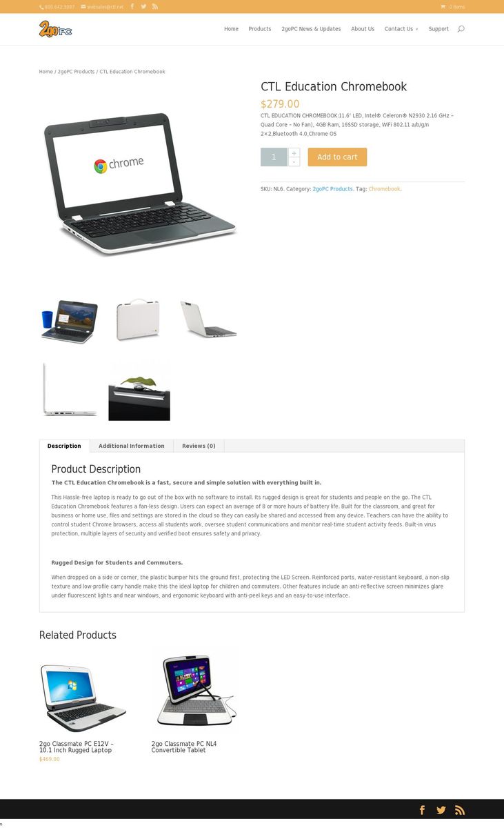 CTL Education Chromebook | 2goPC by CTL