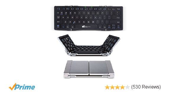 Amazon.com: EC Technology Foldable Bluetooth Keyboard Ultra Slim Portable Wireless Keyboard with Po…