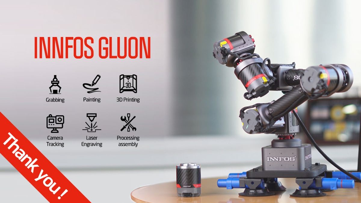 GLUON丨Modular Desktop Collaborative Robotic Arm by SCA (Suspended) by INNFOS — Kickstarter