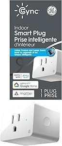 Cync On/Off Smart Plug, blanc, rend n'importe quel appareil intelligent, fonctionne avec Alexa et G…