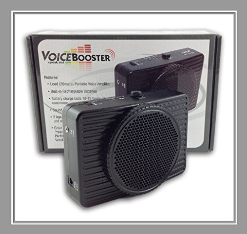 Amazon.com: VoiceBooster Voice Amplifier 20watts Black MR2300 (Aker) by TK Products, Portable, for …