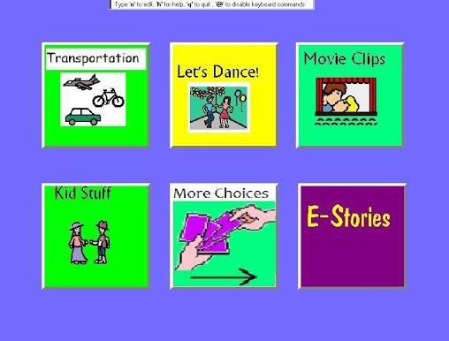 launcher6 - Teach scanning, choice making and link to activities with this simple tool with a built-