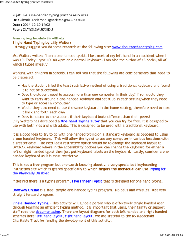 Re_ One-handed typing practice resources