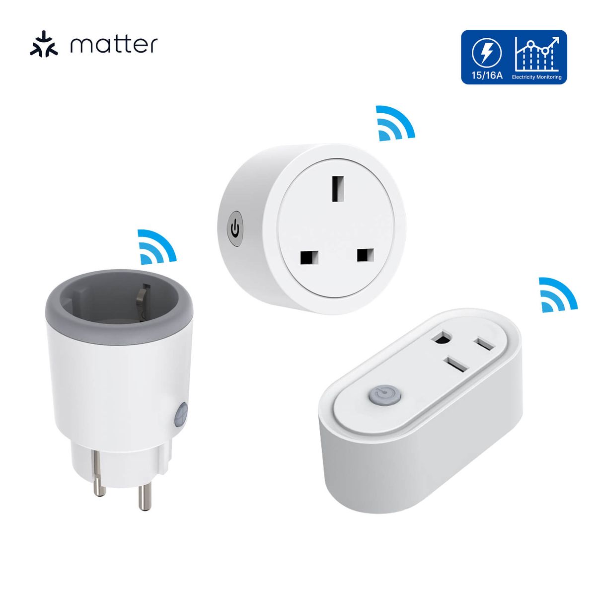 Smart Plug Matter WiFi Socket Timer Outlet Power Monitor – MOES