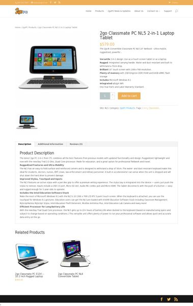 2go Classmate PC NL5 2-in-1 Laptop Tablet | 2goPC by CTL