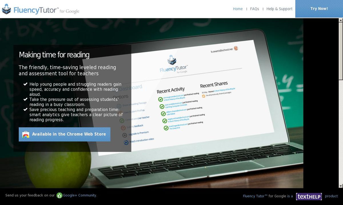 Fluency Tutor™ for Google - from Texthelp