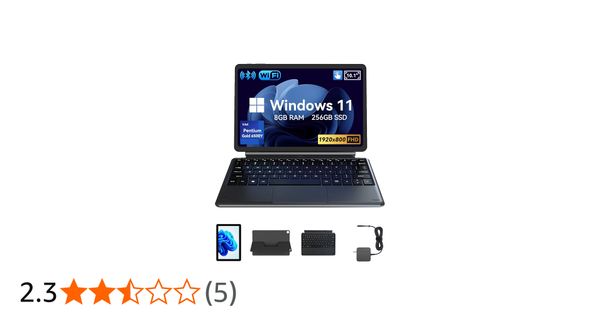 BNCF NewBook 10 Tablette PC portable 2 en 1, Win 11, compatible avec Intel Pentium Gold 6500Y, 8 Go…