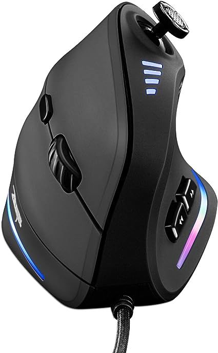 Gaming Mouse with 5 D Rocker, TRELC Ergonomic Mouse with 10000 DPI/11 Programmable Buttons, RGB Ver…