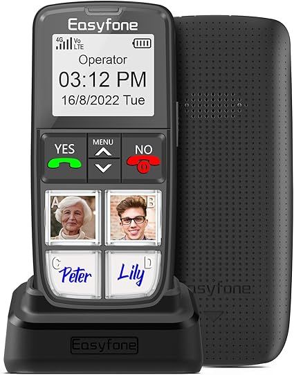 Easyfone T6 4G Boutons d'image débloqués pour téléphone portable | Facile à utiliser | Son cla…