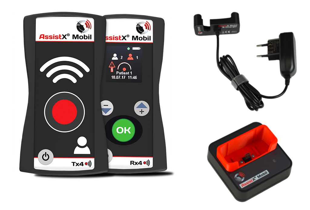 Appel d'urgence personnel AssistX Mobile Set Plus avec station d'accueil et chargeur S de Humanelek…